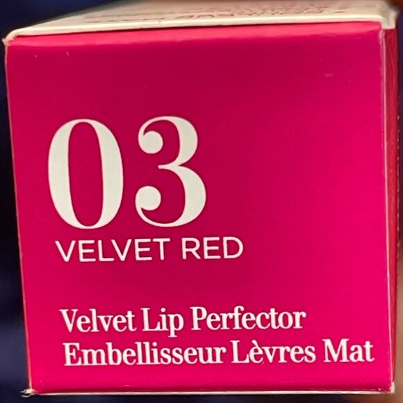 Clarins Paris 03 Velvet Lip Perfector Shade Velvet Red - Picture 3 of 3